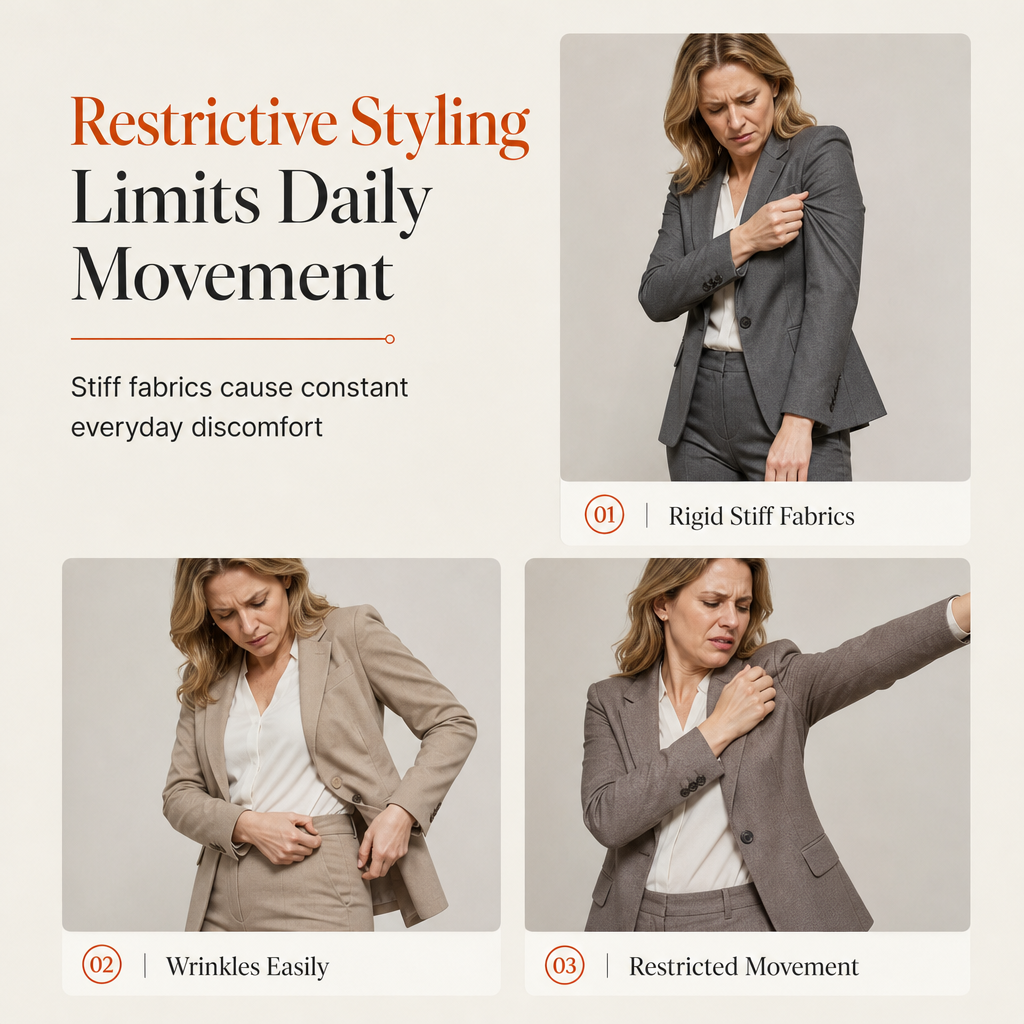 Ensemble femme manteau long croisé et pantalon droit en maille – Mathilde - vue 2