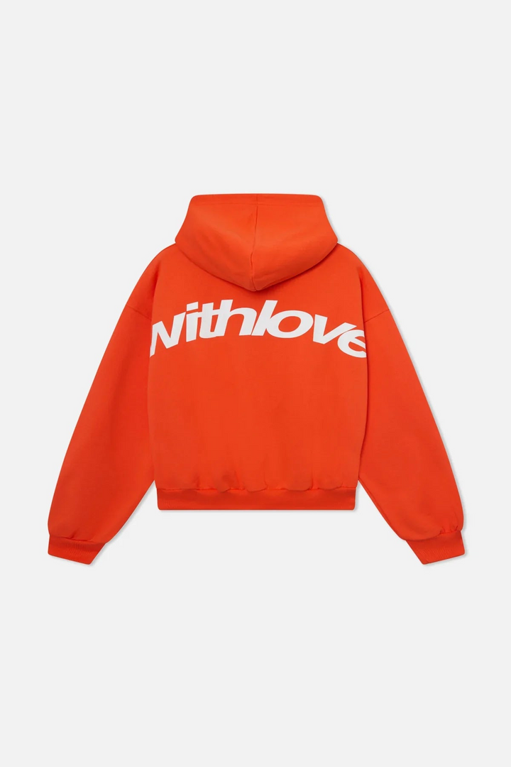 Sweat à capuche homme à poche kangourou coupe oversize – Urban – Orange