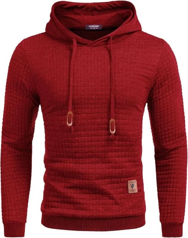 Sweat à capuche homme en maille gaufrée à passe-pouce coupe slim – Sport – vue 11