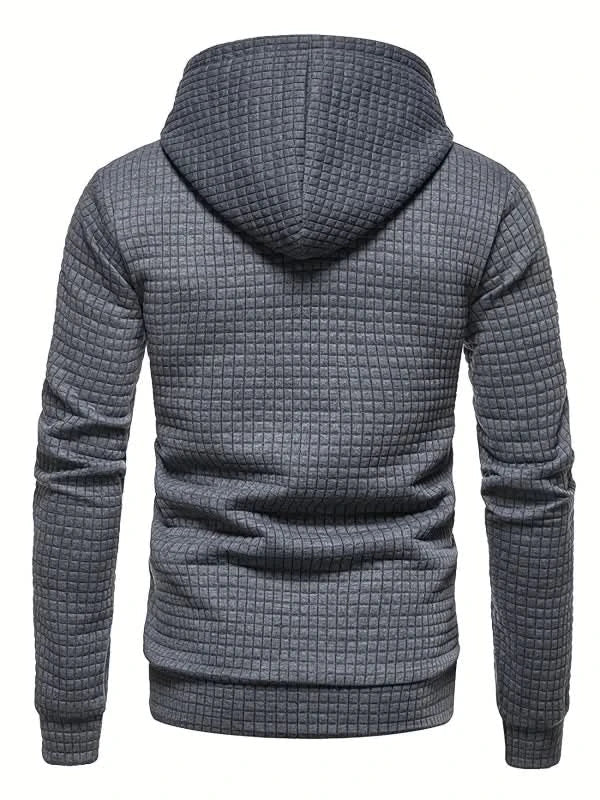 Sweat à capuche homme en maille gaufrée à passe-pouce coupe slim – Sport – vue 12