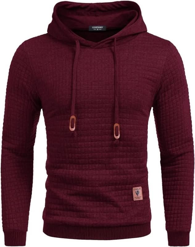 Sweat à capuche homme en maille gaufrée à passe-pouce coupe slim – Sport – vue 13