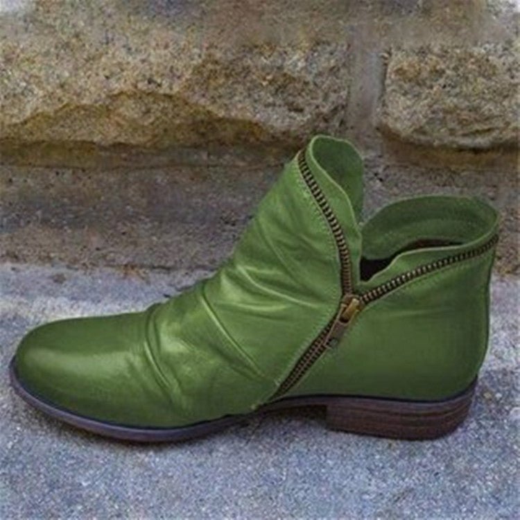 Bottines femme en cuir pour l'automne – Teresa – Vert