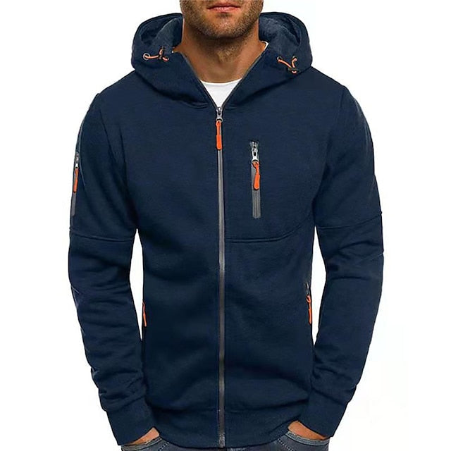 Sweat à capuche homme ultra-doux à capuche doublée – Angelo – Bleu marine